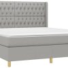 vidaXL Box spring bed with mattress 180x200cm fabric (3132249) Letti