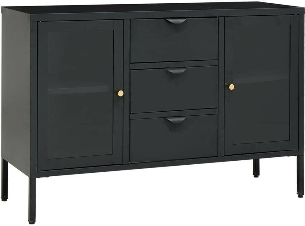 Cassettiere vidaXL Sideboard steel and tempered glass 105x70cm (336078)