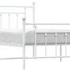 Letti vidaXL Bed frame with head and footboard metal 107x203cm (353600)