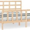 vidaXL Solid wood bed with headboard 180x200cm (3192116) Letti