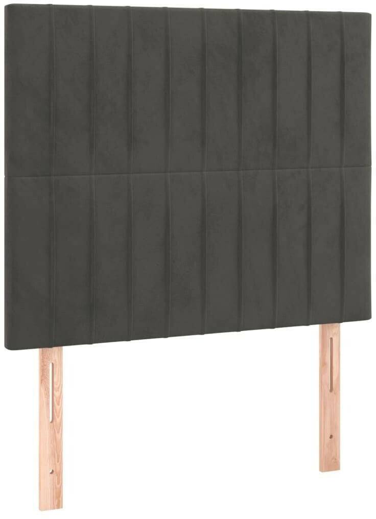 vidaXL LED headboard 100x5x118/128cm velvet (3122705) Letti