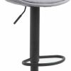 CLP Bar stool Kiel fabric black gray (308982) Mobili bar