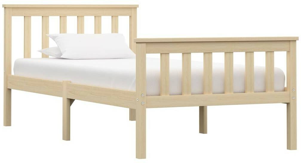 vidaXL Solid wood bed pine 100x200cm (2832)283221 Letti