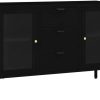 Cassettiere vidaXL Sideboard steel and tempered glass 105x70cm (336076)