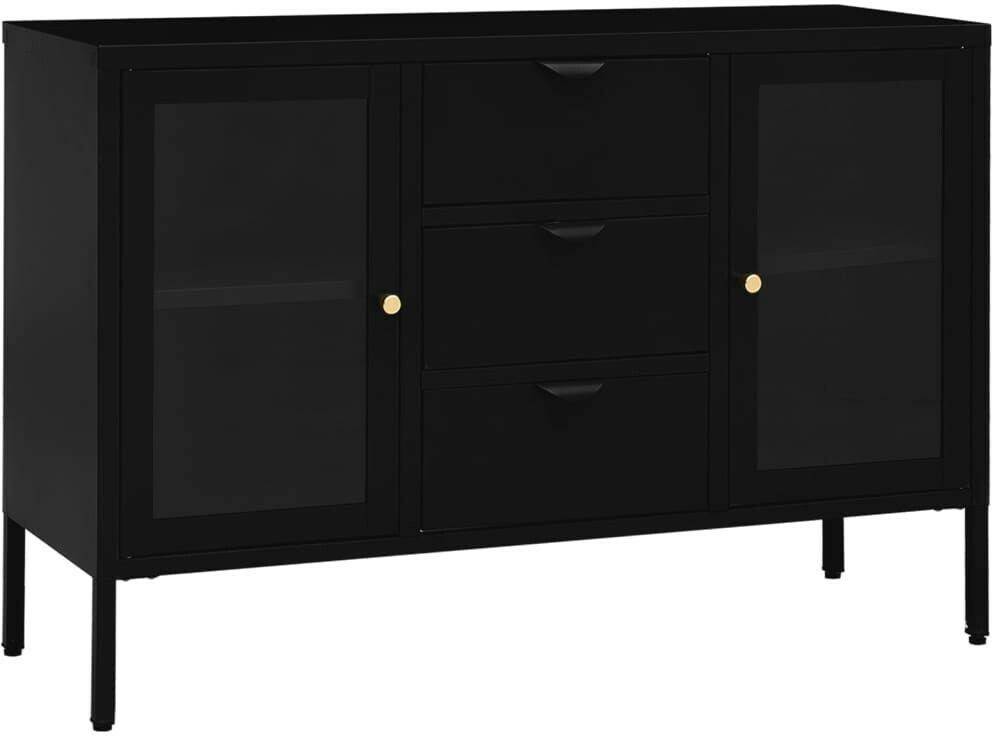 Cassettiere vidaXL Sideboard steel and tempered glass 105x70cm (336076)