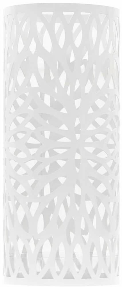 Portaombrelli vidaXL Umbrella Holder Leaves White