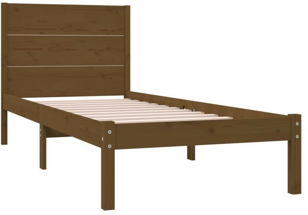 vidaXL Solid wood bed pine 100x200cm (3104146) Letti