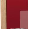 Livinity Wall cabinet Fame-Line, 50 cm, Bordeaux high gloss/Goldkraft oak Mobili da cucina