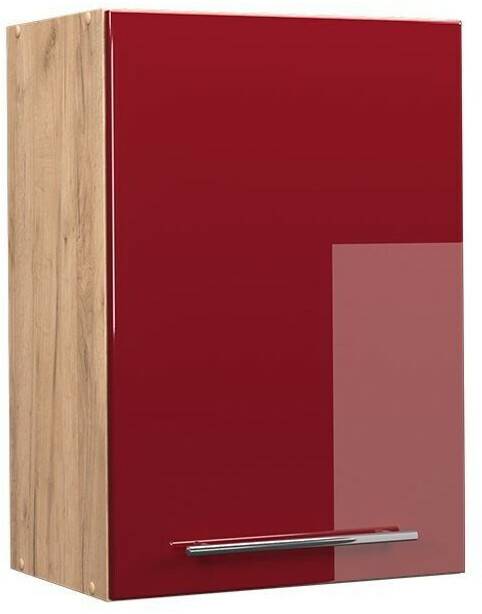 Livinity Wall cabinet Fame-Line, 50 cm, Bordeaux high gloss/Goldkraft oak Mobili da cucina