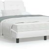 Letti vidaXL Bed with mattress 140x190cm artificial leather (3208860)