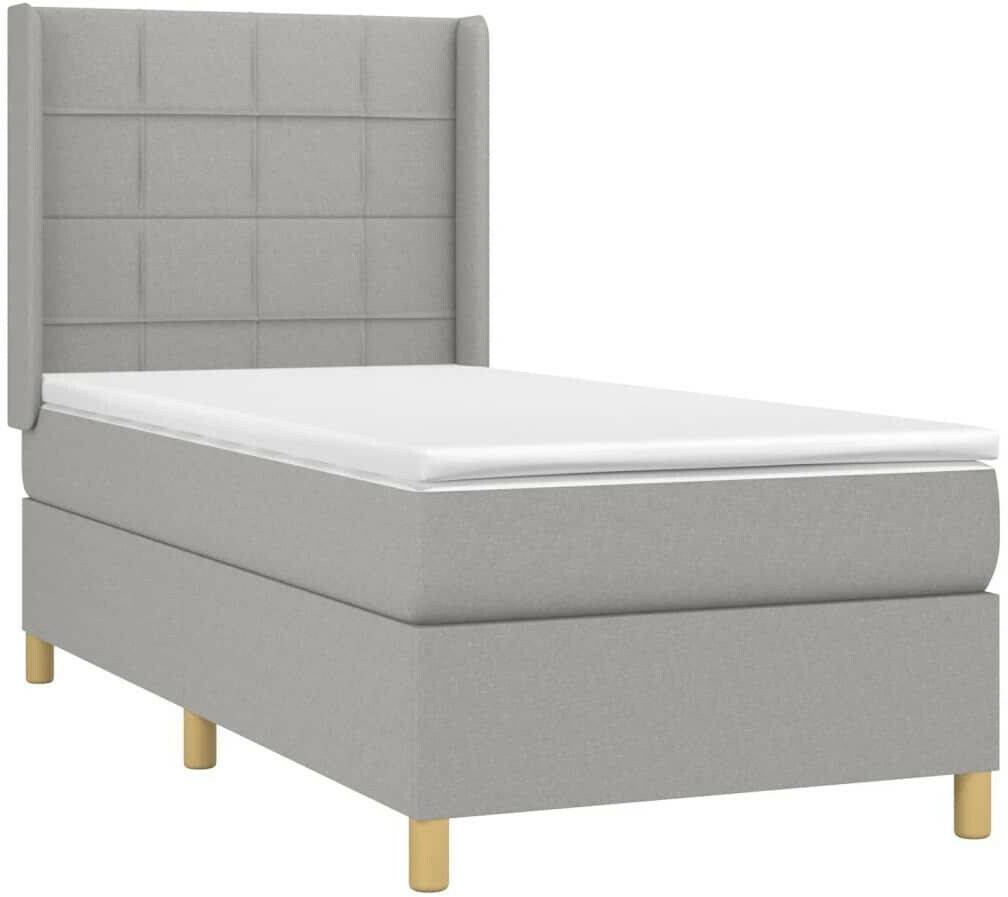 vidaXL Box spring bed with mattress 90x190cm fabric (3131953) Letti