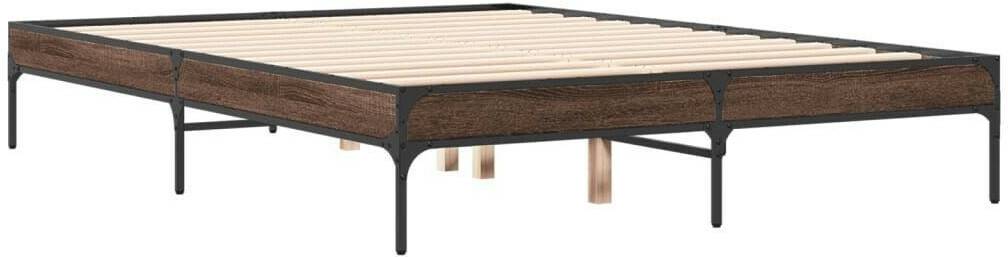 vidaXL Bed frame made of wood material metal 135x190cm (845045) Letti