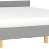 Letti vidaXL Bed frame with headboard 140x190cm fabric (347407)