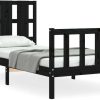 Letti vidaXL Solid wood bed with headboard 100x200cm (3192225)