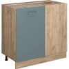 Livinity Corner cabinet R-Line, 86 cm without worktop, blue-gray/Goldkraft oak Mobili da cucina