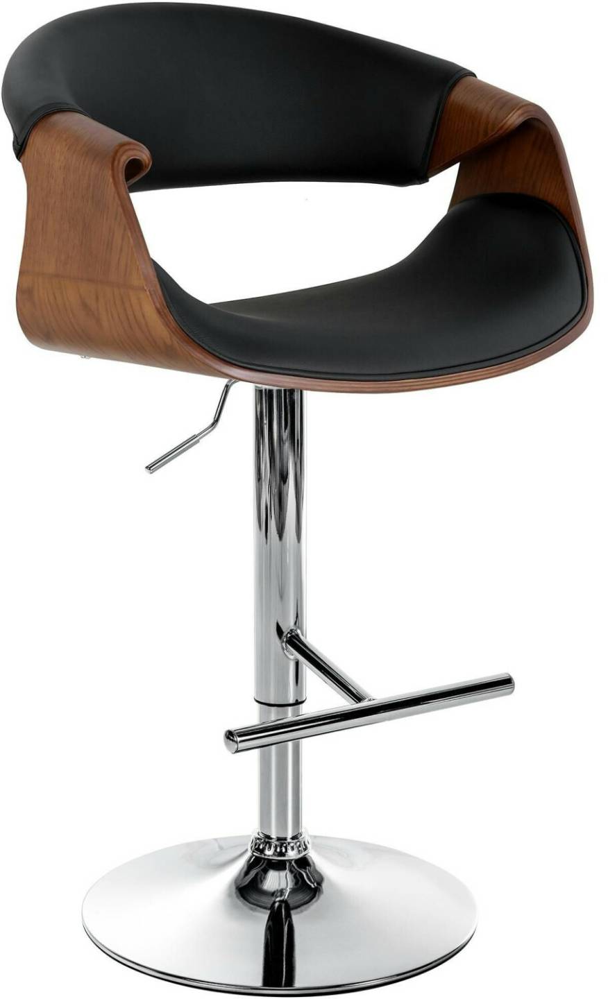 CLP Bar stool Foley faux leather black oak (324340) Mobili bar