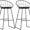 Mobili bar vidaXL Bar Chair Steel and Fake Leather (2 Pieces)Black